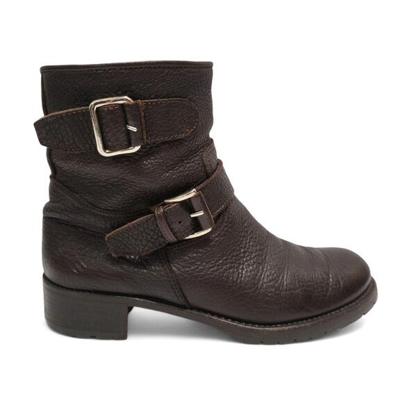 GRAVATI Wilkes Bashford Pebbled Leather Moto Boot - Picture 12 of 12